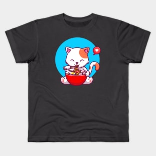 Kitties Love Ramen Kids T-Shirt